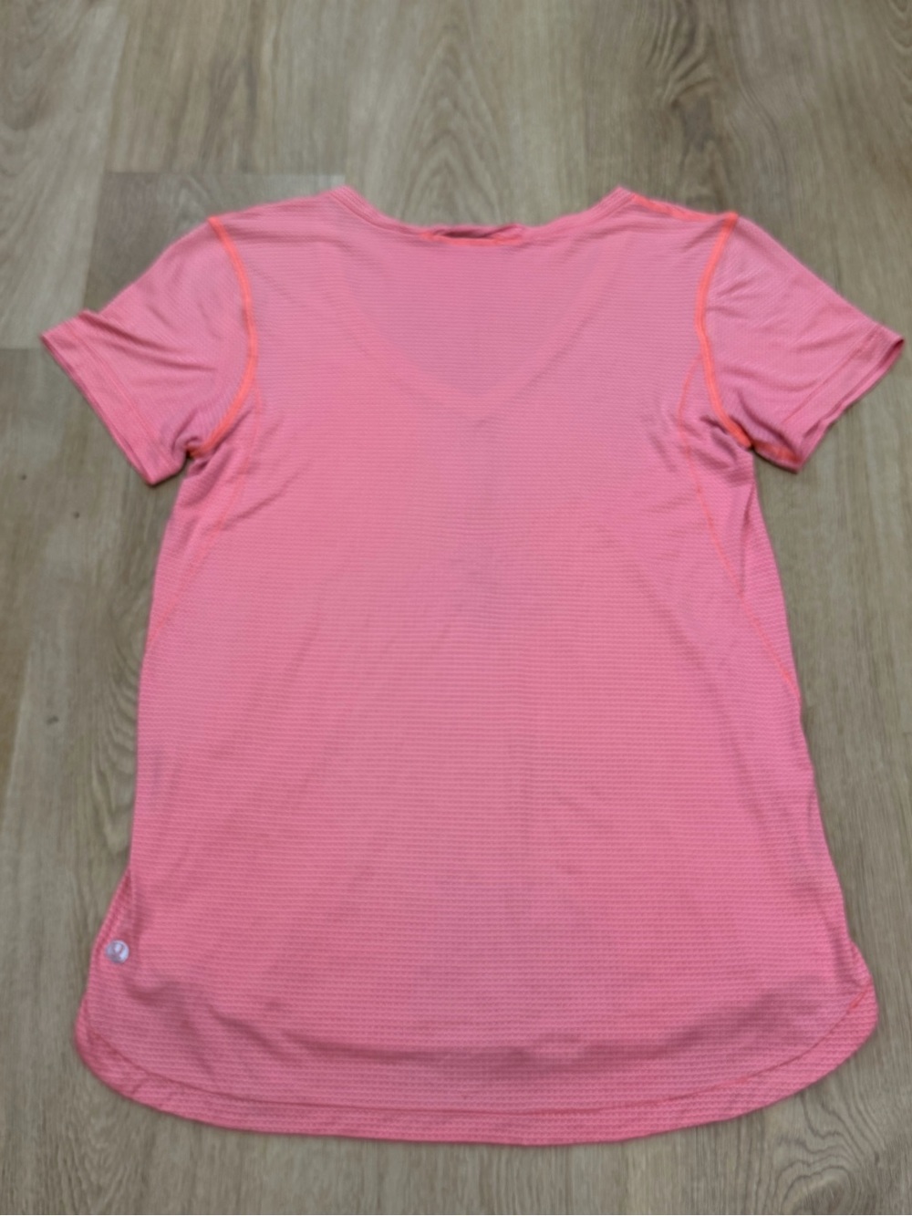 lululemon athletica Bright Pink Micro Stripw Short Sleeve Top - Picture 2 of 4